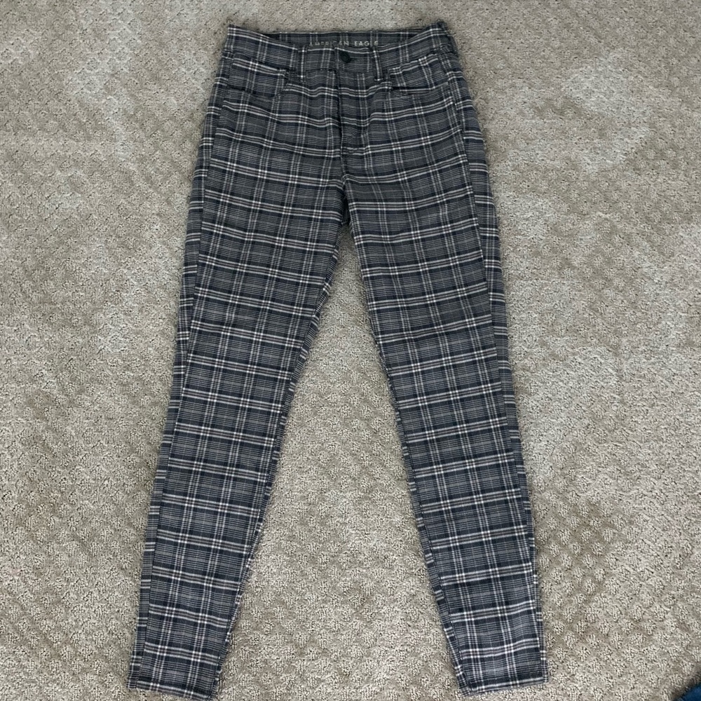 plaid jeans size 6 long